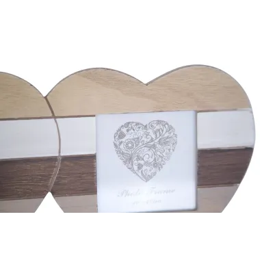 RAMKA NA ŚCIANĘ 2 SERCA LIGNES 36,5x0,9x19 cm (WYMIAR WEWNĘTRZNY 10x10) MIN 3